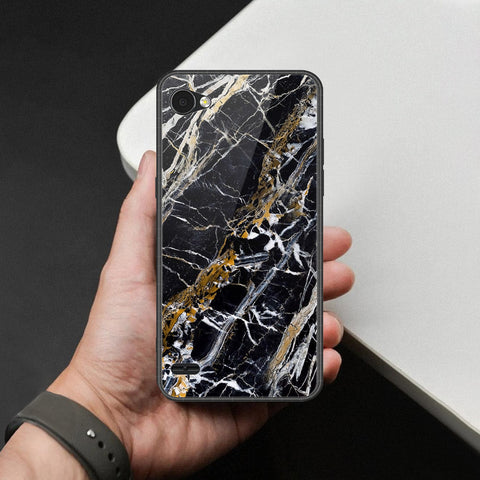 LG Q6 Plus Cover - Black Marble Series - HQ Premium Shine Durable Shatterproof Case