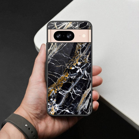 Google Pixel 8 Cover - Black Marble Series - HQ Premium Shine Durable Shatterproof Case