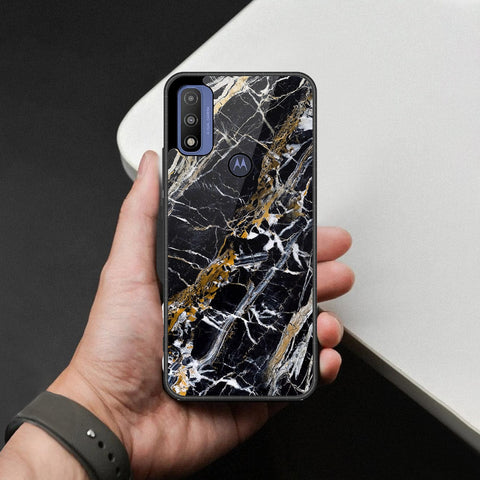 Motorola G Pure 2021 Cover - Black Marble Series - HQ Premium Shine Durable Shatterproof Case