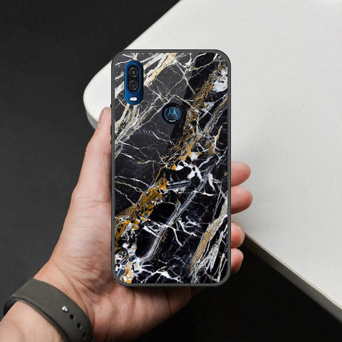 Motorola P40 Cover - Black Marble Series - HQ Premium Shine Durable Shatterproof Case