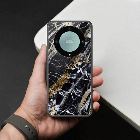 Honor X40 Cover - Black Marble Series - HQ Premium Shine Durable Shatterproof Case