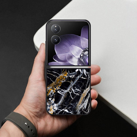 Xiaomi Mix Flip Cover - Black Marble Series - HQ Premium Shine Durable Shatterproof Case