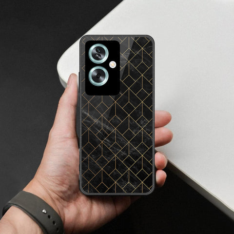 Oppo A2 Cover - Black Marble Series - HQ Premium Shine Durable Shatterproof Case