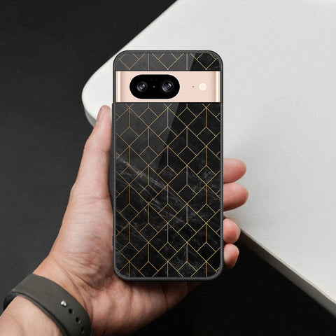 Google Pixel 8 Cover - Black Marble Series - HQ Premium Shine Durable Shatterproof Case