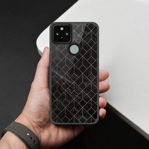 Google Pixel 5 Cover - Black Marble Series - HQ Premium Shine Durable Shatterproof Case