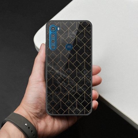 Motorola One Fusion Plus Cover - Black Marble Series - HQ Premium Shine Durable Shatterproof Case