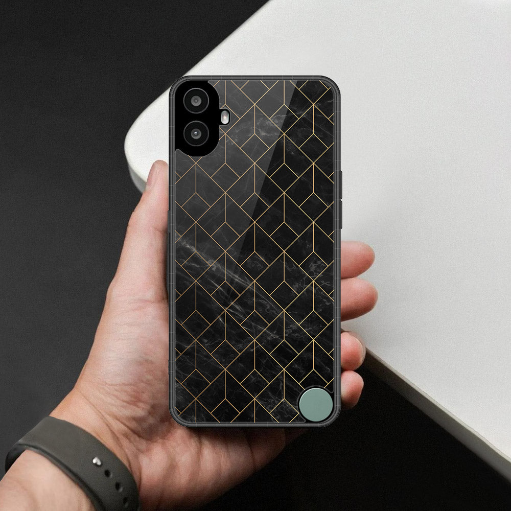 Nothing CMF Phone 1 Cover - Black Marble Series - HQ Premium Shine Durable Shatterproof Case (Fast Delivery)