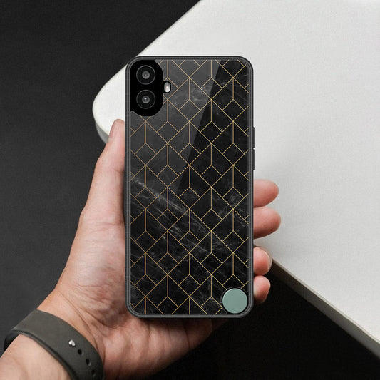 Nothing CMF Phone 1 Cover - Black Marble Series - HQ Premium Shine Durable Shatterproof Case (Fast Delivery)