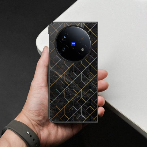 Vivo X Fold 5 Cover - Black Marble Series - HQ Premium Shine Durable Shatterproof Case