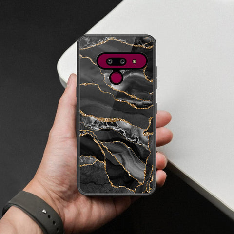 LG G8 ThinQ Cover - Black Marble Series - HQ Premium Shine Durable Shatterproof Case