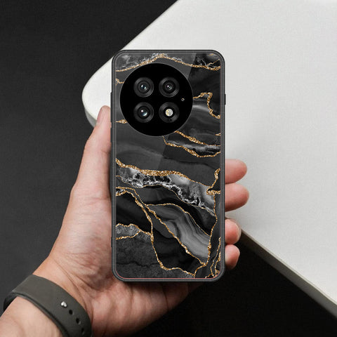 OnePlus 13 Cover - Black Marble Series - HQ Premium Shine Durable Shatterproof Case