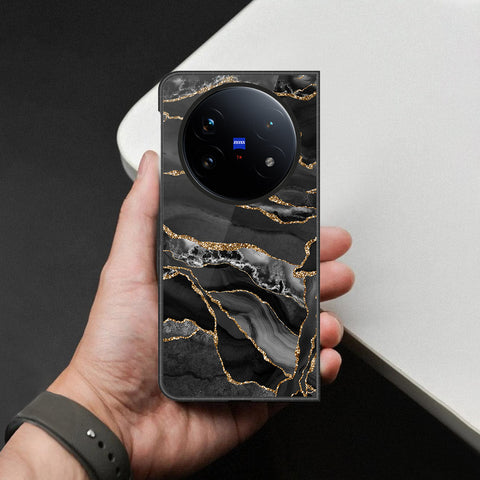 Vivo X Fold 5 Cover - Black Marble Series - HQ Premium Shine Durable Shatterproof Case