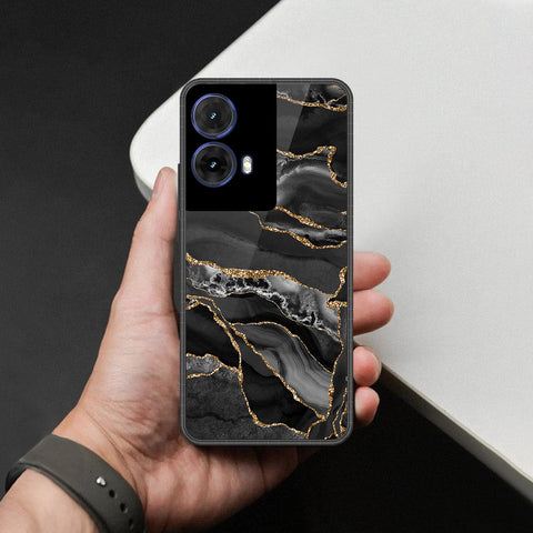 Motorola Moto G85 Cover - Black Marble Series - HQ Premium Shine Durable Shatterproof Case