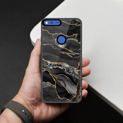 Google Pixel Cover - Black Marble Series - HQ Premium Shine Durable Shatterproof Case