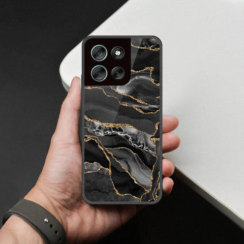 Motorola Moto G86 Power Cover - Black Marble Series - HQ Premium Shine Durable Shatterproof Case