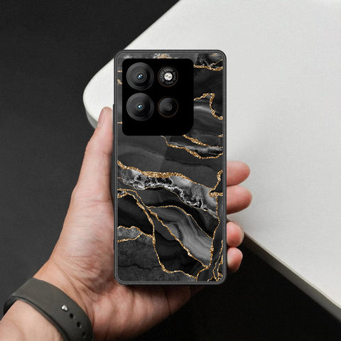 Motorola Moto G15 Cover - Black Marble Series - HQ Premium Shine Durable Shatterproof Case