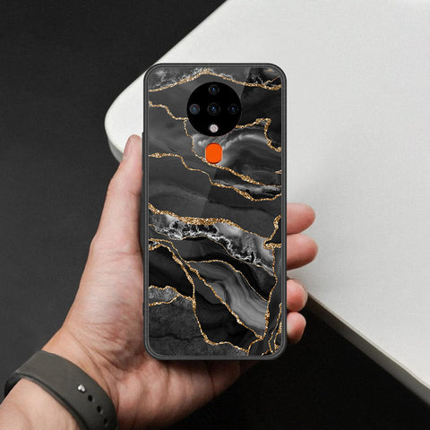 Tecno Spark Go 2020 Cover - Black Marble Series - HQ Premium Shine Durable Shatterproof Case