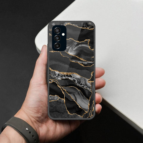 Samsung Galaxy M23 Cover - Black Marble Series - HQ Premium Shine Durable Shatterproof Case
