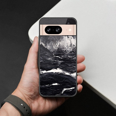 Google Pixel 8 Cover - Black Marble Series - HQ Premium Shine Durable Shatterproof Case