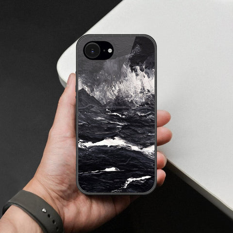 iPhone 16e Cover - Black Marble Series - HQ Premium Shine Durable Shatterproof Case