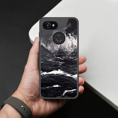 Google Pixel 3 Cover - Black Marble Series - HQ Premium Shine Durable Shatterproof Case