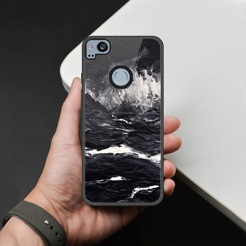 Google Pixel 2 XL Cover - Black Marble Series - HQ Premium Shine Durable Shatterproof Case