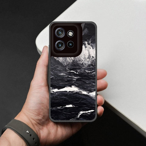 Motorola Edge 50 Neo Cover - Black Marble Series - HQ Premium Shine Durable Shatterproof Case