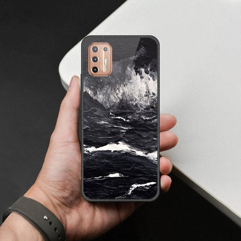 Motorola Moto G9 Plus Cover - Black Marble Series - HQ Premium Shine Durable Shatterproof Case