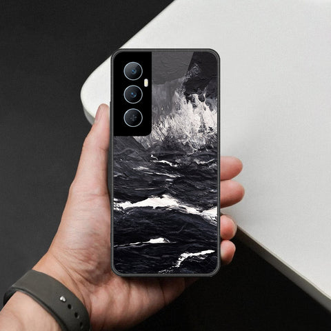 Realme C65 Cover - Black Marble Series - HQ Premium Shine Durable Shatterproof Case