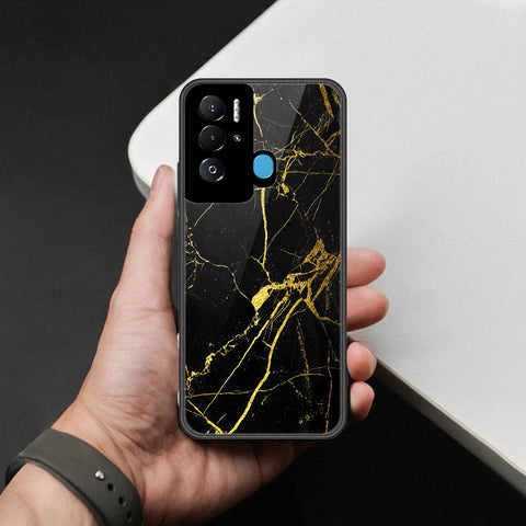 Tecno Pova Neo Cover - Black Marble Series - HQ Premium Shine Durable Shatterproof Case