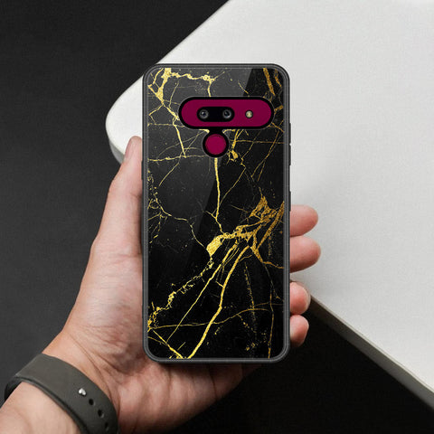 LG G8 ThinQ Cover - Black Marble Series - HQ Premium Shine Durable Shatterproof Case