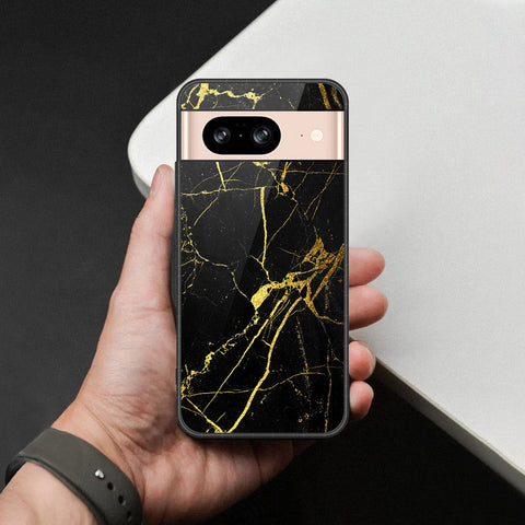 Google Pixel 8 Cover - Black Marble Series - HQ Premium Shine Durable Shatterproof Case