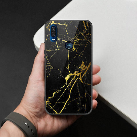 Motorola P40 Cover - Black Marble Series - HQ Premium Shine Durable Shatterproof Case