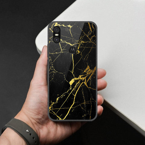 Motorola P30 Play Cover - Black Marble Series - HQ Premium Shine Durable Shatterproof Case
