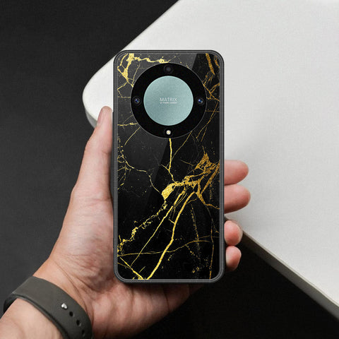 Honor X40 Cover - Black Marble Series - HQ Premium Shine Durable Shatterproof Case