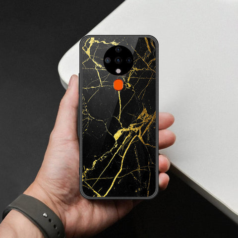 Tecno Spark 6 Cover - Black Marble Series - HQ Premium Shine Durable Shatterproof Case