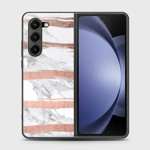 Samsung Galaxy Z Fold 6 5G Cover- White Marble Series - HQ Premium Shine Durable Shatterproof Case
