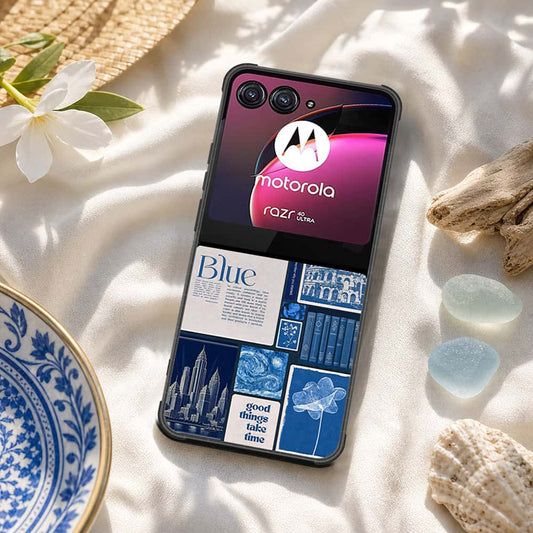 Motorola Razr 40 Ultra Cover - ONation Aesthetic Collage Series - HQ Premium Shine Durable Shatterproof Case