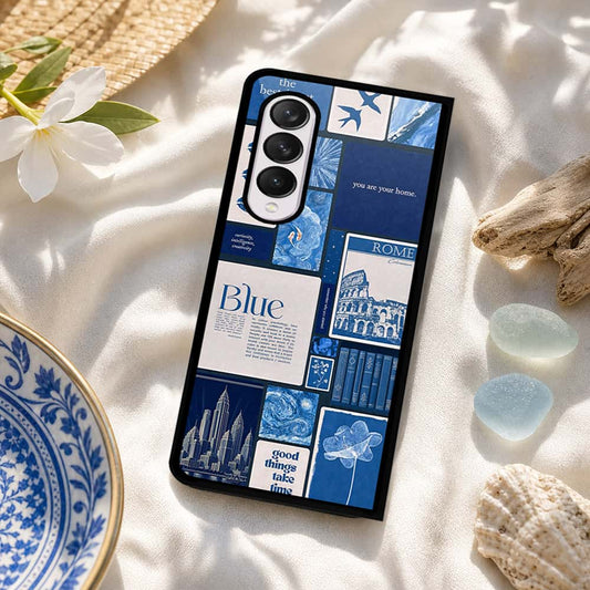 Samsung Galaxy Z Fold 4 5G Cover - ONation Aesthetic Collage Series - HQ Premium Shine Durable Shatterproof Case