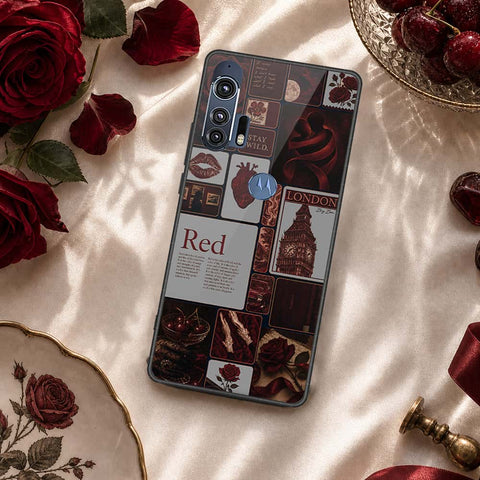 Motorola Edge Plus 2020 Cover - ONation Aesthetic Collage Series - HQ Premium Shine Durable Shatterproof Case