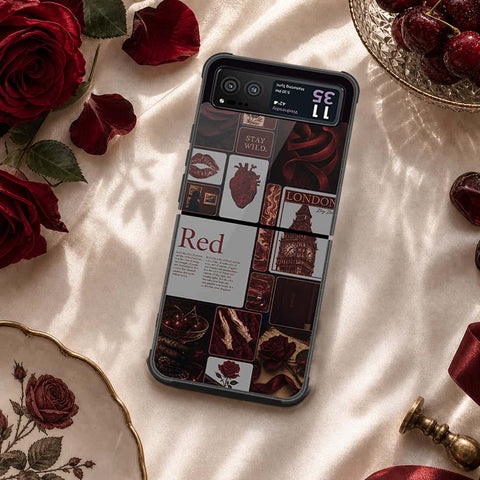 Motorola Razr 40 Cover - ONation Aesthetic Collage Series - HQ Premium Shine Durable Shatterproof Case