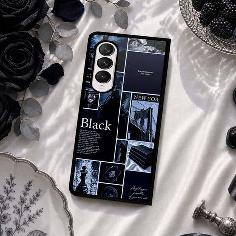 Samsung Galaxy Z Fold 4 5G Cover - ONation Aesthetic Collage Series - HQ Premium Shine Durable Shatterproof Case