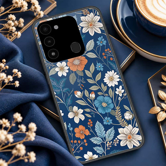 Tecno Spark 8C Cover - ONation Botanical Bloom Series - HQ Premium Shine Durable Shatterproof Case