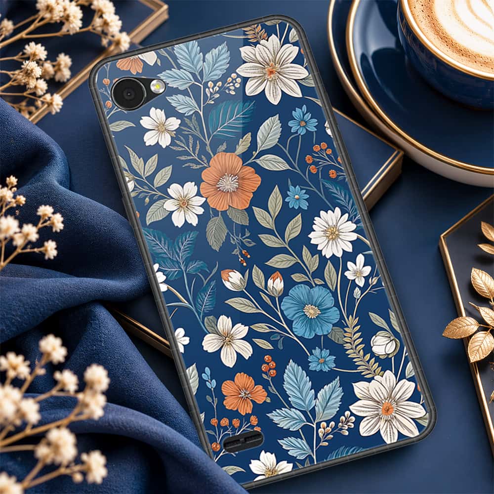 LG Q6 Cover - ONation Botanical Bloom Series - HQ Premium Shine Durable Shatterproof Case