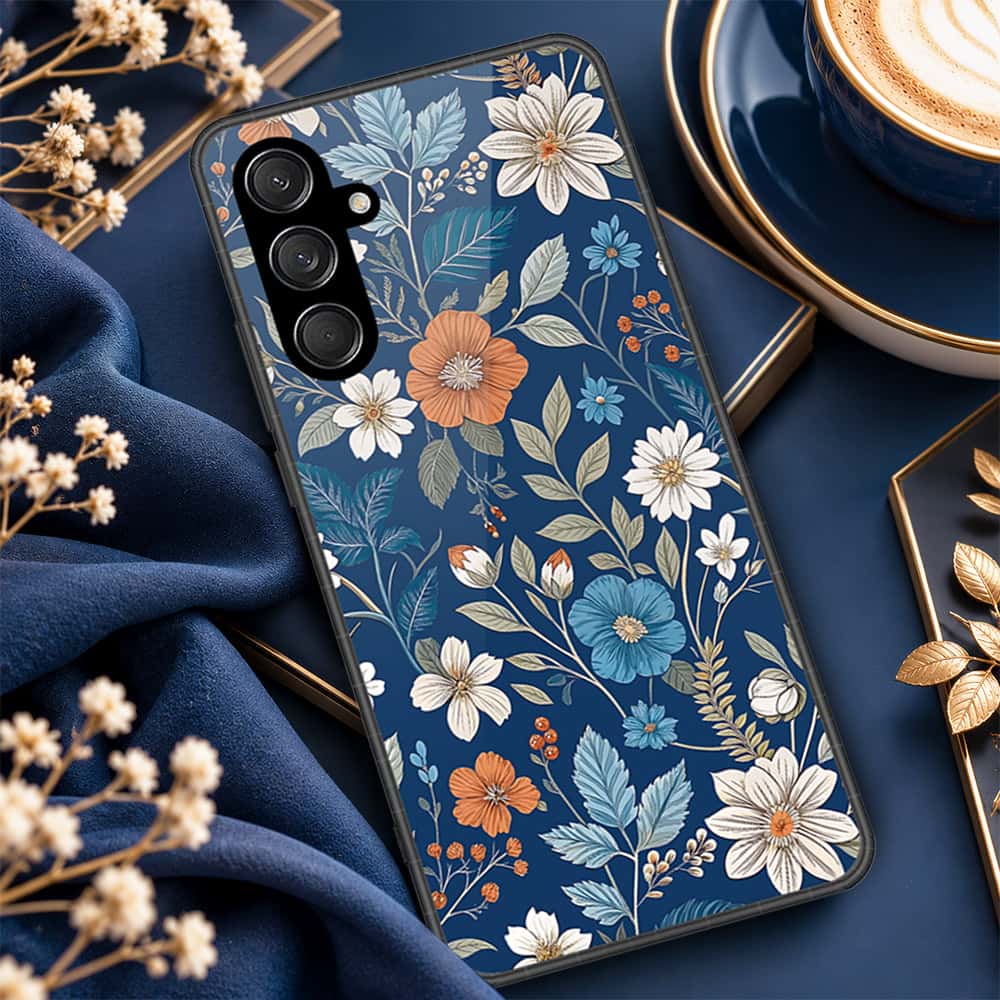 Samsung Galaxy M35 Cover - ONation Botanical Bloom Series - HQ Premium Shine Durable Shatterproof Case