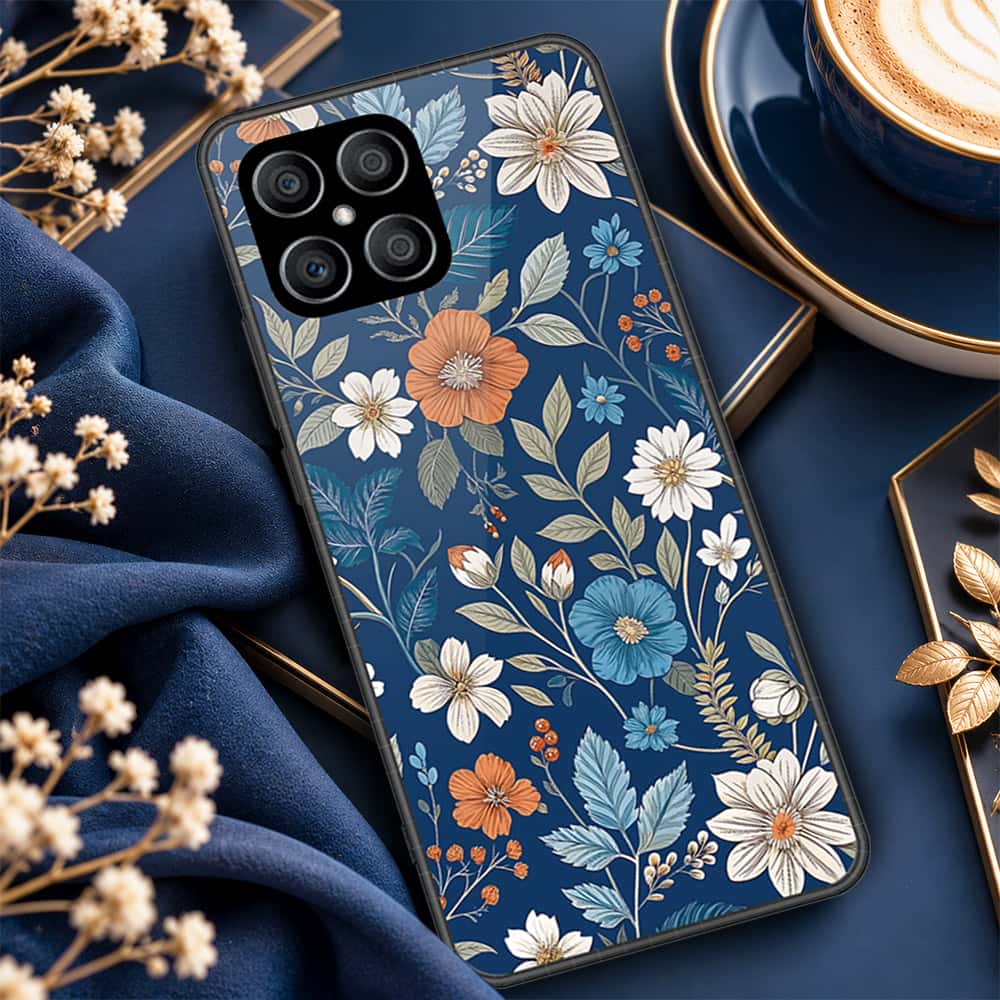 Honor X8 Cover - ONation Botanical Bloom Series - HQ Premium Shine Durable Shatterproof Case