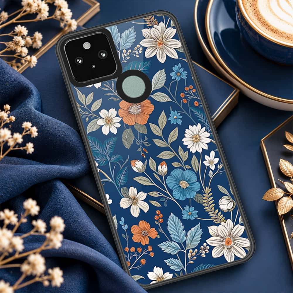 Google Pixel 5 Cover - ONation Botanical Bloom Series - HQ Premium Shine Durable Shatterproof Case