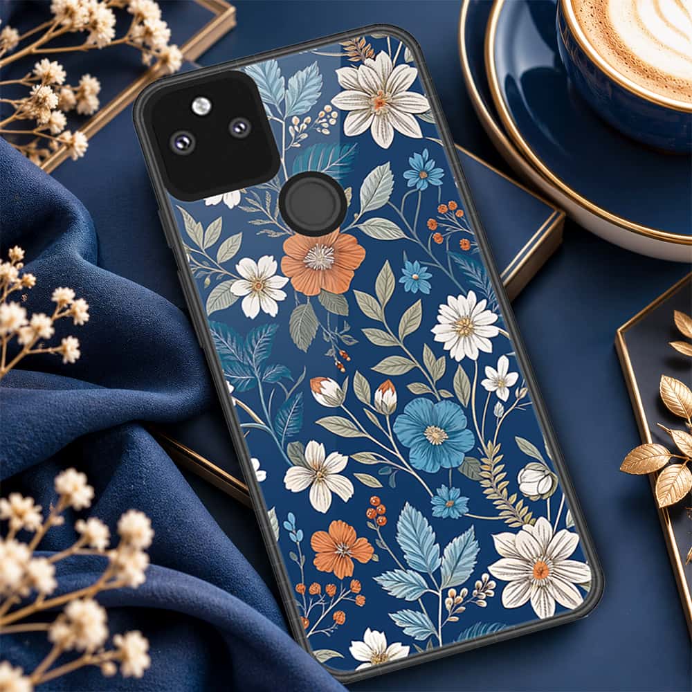 Google Pixel 5a 5G Cover - ONation Botanical Bloom Series - HQ Premium Shine Durable Shatterproof Case