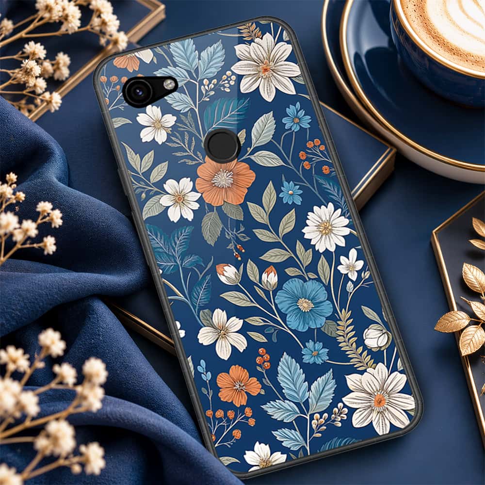 Google Pixel 3a Cover - ONation Botanical Bloom Series - HQ Premium Shine Durable Shatterproof Case