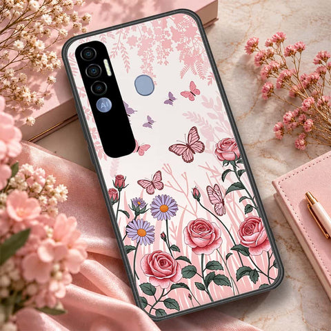 Tecno Spark 7 Pro Cover - ONation Botanical Bloom Series - HQ Premium Shine Durable Shatterproof Case